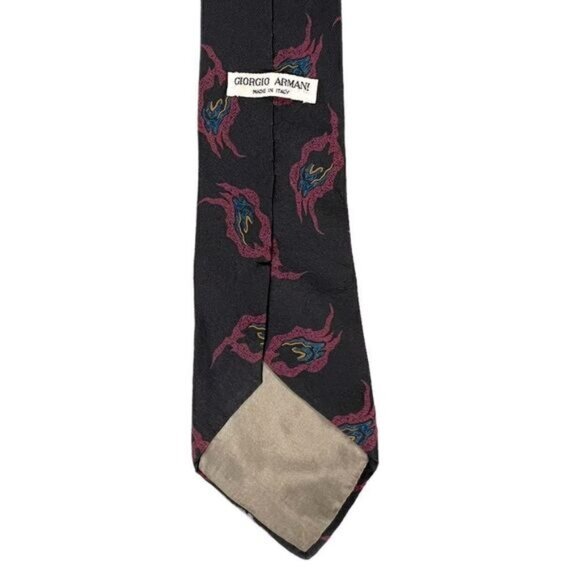GIORGIO ARMANI MENS TIE BLUE WITH DESIGN - Picture 2 of 3